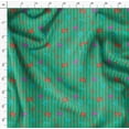 thumbnail image 4 of Soimoi Green Rayon Fabric Bow & Stripe Print Sewing Fabric Yard 42 Inch Wide, 4 of 5