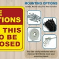 thumbnail image 4 of ADA CENTRAL SIGNS - Fire Regulations - Require This Door To Be Kept Closed Sign - ADA Compliant Digitally Printed Text Wall Sign - Emergency Evacuation, Safety Signs - Vinyl 3.5” x 5” Yellow and Red, 4 of 7