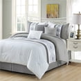 thumbnail image 1 of Elight Home 21206K Brooklyn Embroidery 7 Piece Comforter Set, King, 1 of 1