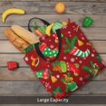 thumbnail image 6 of Naloa X-mas and New Year Tote Bag for Women, Foldable Tote Bag With Zipper, Large Shoulder Bag, Top Handle Handbag for Travel, Work, Shopping, 6 of 9