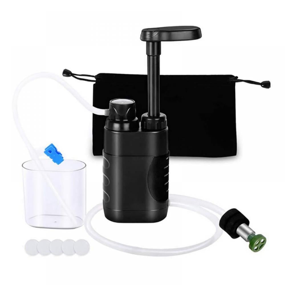 Portable Water Filter Pump for Hiking Camping Travel Emergency use with