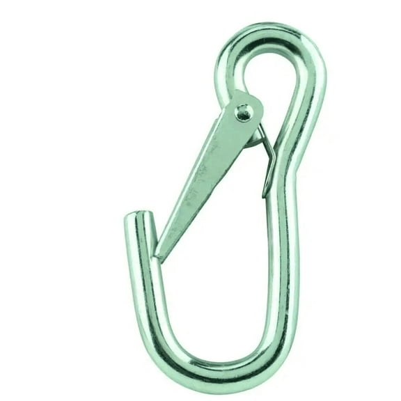 Everbilt 9/16 in. x 4 in. Zinc-Plated Round Fixed Eye Snap Hook 42834