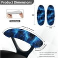 thumbnail image 6 of SCRAWLGOD Blue Flame Washable Office Chair Slipcover with Armrest Protector 4 PCS Comfortable Swivel Chair Covers Anti-Slip Universal Desk Chair Cover, 6 of 7