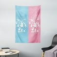 thumbnail image 1 of Gender Reveal Decorations Tapestry, Cute Icons Girls Boys Baby Shower Stylized Toys Pattern, Wall Hanging for Bedroom Living Room Dorm Decor, 40W X 60L Inches, Sky Blue Light Pink, by Ambesonne, 1 of 2