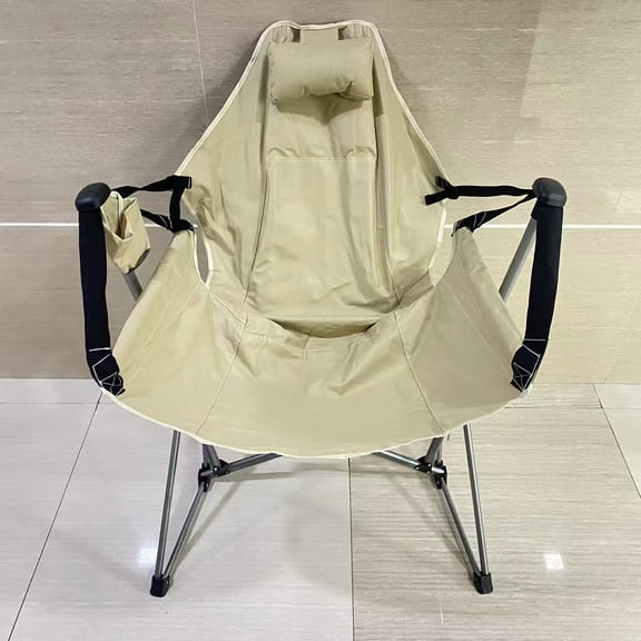 Daitore Camping chairs,Hammock Camping Chair, Swinging Portable Folding Camp Chairs for Adults 400lbs Heavy Duty Foldable Oversized Rocker with Aluminum Alloy Frame Cup Holder Pillow - 27"D x 37"W x