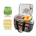 thumbnail image 2 of FORMRS Insulated Cooler Bag 24 Cans Capacity Soft Leakproof Lunch Box with Side Pockets, Large Colorful Flowers, 2 of 7