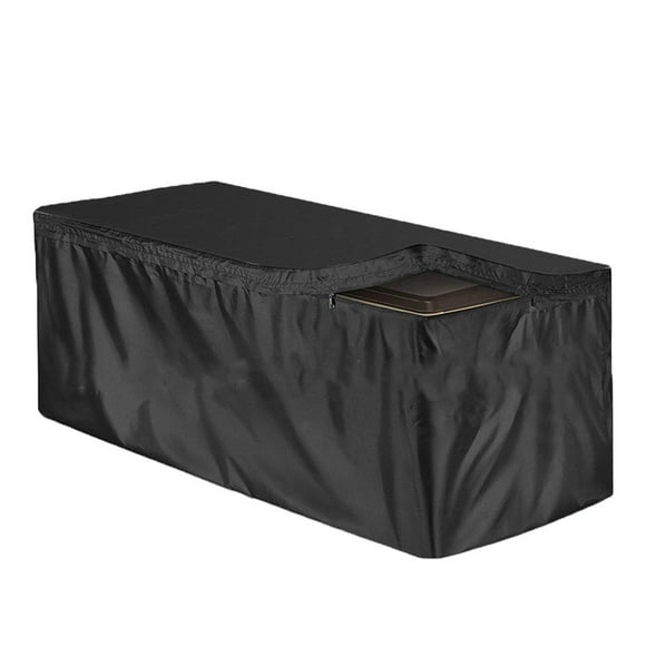 Bewildely Cubierta negra fácil de limpiar de la caja de la cubierta del patio con la cremallera para el almacenamiento conveniente prenda Jardín y Patio