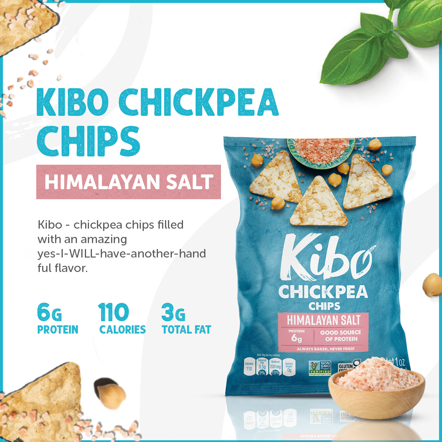 Kibo Chickpea Chips Where To Buy Buy 12-Pack Himalayan Salt Chickpea Chips | Gluten-Free, Preservative