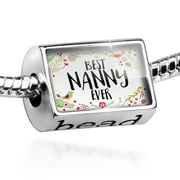 NEONBLOND Bead Happy Floral Border Nanny Charm Fits All European Bracelets
