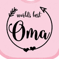 thumbnail image 4 of Inktastic World's Best Oma Girls Baby Bib, 4 of 4