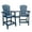 Ocean Blue, variant on Ataucjin Outdoor Bar Height Adirondack Chairs with Connecting Tray, Balcony Chairs Recycled Poly Adirondack for Deck, Backyard, Outdoor Tall Adirondack Chairs Weather Resistant Set of 2