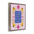 thumbnail image 3 of Stupell Industries Eclectic Floral Makes You Happy Brown Floating Frame Canvas Art, 25 x 31, by Glad You're Here Co., 3 of 8