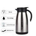 thumbnail image 3 of Thermosteel Vaccum Insulated Stainless Steel Tea Coffee Pot - 750ml, Silver | Double Walled Hot & Cold Tea Kettle - Dishwasher Safe, Rust Free, Wide Mouth, BPA Free, 3 of 5