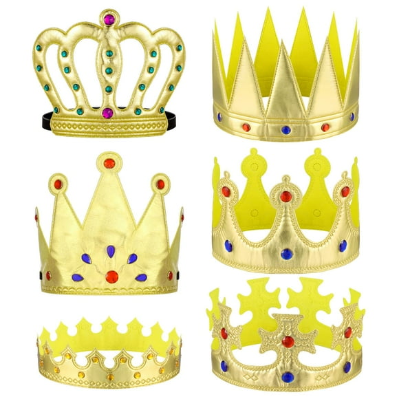 Set de disfraz de corona Jspupifip para cumpleaños del rey, la reina y el príncipe