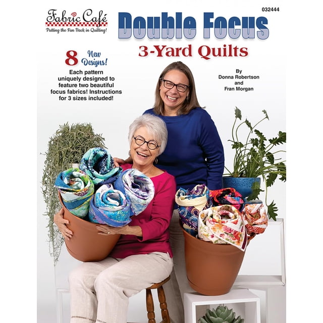 Edredones Book Fabric Cafe Double Focus de 3 yardas con 8 patrones