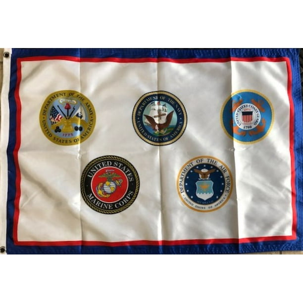 US Armed Forces Flag 2 Sided 2x3 All Military Branches