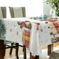 thumbnail image 5 of Yayeee Tablecloths 54" x 54" Rectangle Wrinkle Resistant Party Table Cover, Holiday Train, 5 of 8
