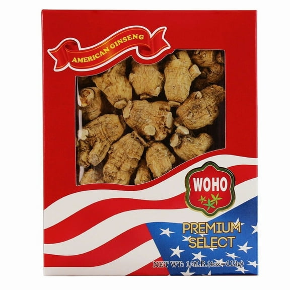 WOHO #111.4 American Ginseng Roots Short Large 4oz Box