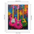 thumbnail image 2 of Paint By Numbers Kit for Adults Beginner - DIY Colorful Guitars Abstract Art Canvas Painting Kits for Adults, Frameless Paint By Number for Adults for Home Wall Decor 16x20 Inch, 2 of 7