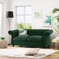 thumbnail image 4 of Emerald Velvet Material - Deep Button Tufted & Nailhead Accents - Living Room - 2-Seat Comfort, 4 of 5