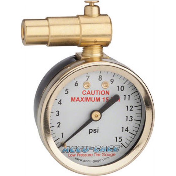 Accu-Gage Presta Valve Dial Gauge - 15psi
