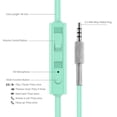 thumbnail image 5 of On Ear Headphones with Microphone Wired Headphones Headsets Volume Control for Cell Phone, Tablet, PC, Laptop, MP3/4,Green, 5 of 9