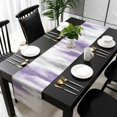 thumbnail image 3 of Purple Gray White Table Runner 72 Inches Long, Retro Country Abstract Mottled Texture Kitchen Coffee Dining Table Decoration for Home Party Birthday Wedding Home Decor 18x72 Inches, 3 of 8