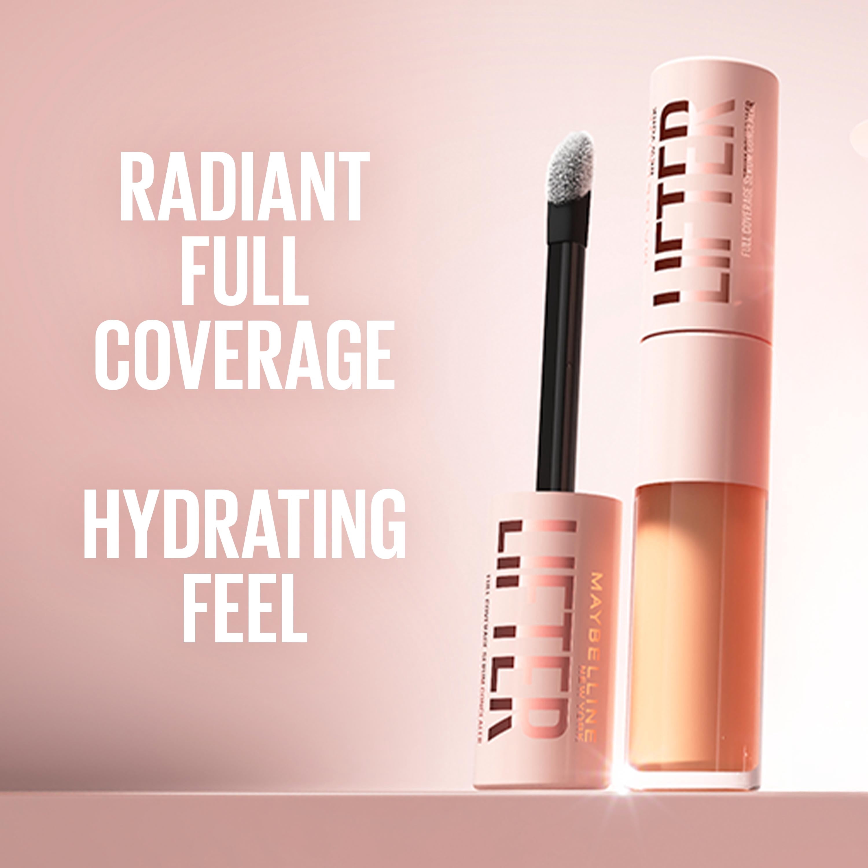 Maybelline Lifter Serum Concealer Makeup with Peptides and Caffeine, Vegan, 120 Neutral, 1 Piece