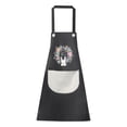thumbnail image 2 of Wosthever Delantal impermeable de cocina para hombre y mujer, delantales de lino y algodón sin mangas de PVC, accesorios para hornear Herramientas y accesorios para hornear Normales Schwarz und Grau, 2 of 6