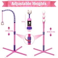 thumbnail image 6 of Beefunni 3-in-1 Baseball Set for Toddlers Kids 3-8 - Tee Ball Stand, Hanging Tee, Ball Launcher and 6 Baseballs -  Indoor/Outdoor Sport Gifts for Boys (Pink&Purple), 6 of 7