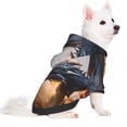 thumbnail image 2 of Fotbe Lava Dragon Sudadera con Estampado para Perros Pequeños – Suéter con Capucha para Mascotas, Tela Suave de Forro Polar con Bolsillo-Medium, 2 of 7