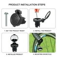 thumbnail image 3 of ZOUBAOQ Black Rear View Mirror For Road Bike Handlebar Plug Rotation New 360, 3 of 8