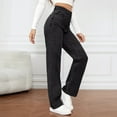 thumbnail image 7 of HKYNLAG Wide Leg Jeans Women Casual 2025 Plus Size Flare Bell Bottom Bootcut Stretchy Baggy High Wasted Y2K Denim Pants Dark Gray 2XL, 7 of 7