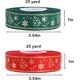 thumbnail image 2 of Cinta navideña de 22 m 25 mm XCF cintas de grogrén anchas con purpurina roja y verde, 2 of 4