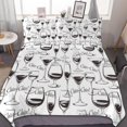 thumbnail image 1 of HAHDAXIA Wine Pattern Bedding Solid Comforter Set for All Seasons,3 Pieces(1 Comforter+2 Pillowcases),Soft Microfiber Bedding Set Full(79"x90"), 1 of 7