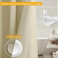 thumbnail image 4 of No Hooks Linen Textured Shower Curtain with Snap-in Fabric Liner Set,Beige Hotel Luxury Decor Shower Curtains for Bathroom with See Through Top Window,Water Resistant Fabric,72Wx75W,Cream, 4 of 6