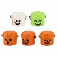thumbnail image 2 of Pumpkin Mini Bucket Miniature Halloween Buckets with Removable Lid and Working Handle Mini Trick (5pcs), 2 of 9