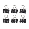 thumbnail image 3 of 12 Pcs Stationery Papers File Organizer Metal Black Binder Clips 15mm Width, 3 of 5