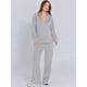thumbnail image 5 of Conjuntos de Dos Piezas para Mujer, Moda de Otoño 2025, Pantalones Anchos, Conjunto de Estar por Casa, para Viajes y Vacaciones. Gris XXXL, 5 of 9