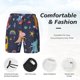 thumbnail image 3 of Balery Cartoon Dinosaur Scooter Sport Blue Bañador para hombre, shorts de playa de secado rápido con entrepierna y forro de compresión-X-Large, 3 of 6