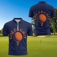 thumbnail image 5 of Pzuqiu Golf Ball Couple Matching Outfit Mens Golf Shirts Short Sleeve Casual Workout Cool 1/4 Zip Up Shirt and Womens Golf Shirts Collared Sleeveless Quick Dry Sports Tops Size S, 5 of 8