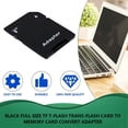 thumbnail image 2 of 2 PACKS Black full size TF T-Flash Trans-flash Card to Memory Card Convert Adapter, 2 of 9