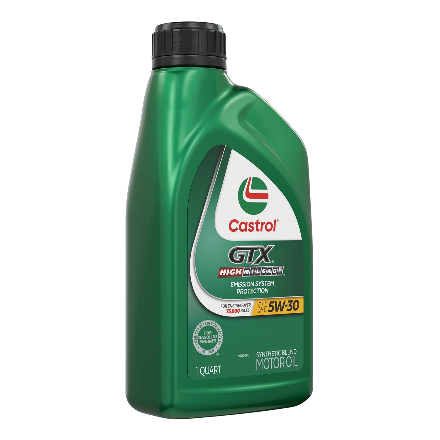 (2 pack) Castrol GTX High Mileage 5W-30 Synthetic Blend Motor Oil, 1 Quart