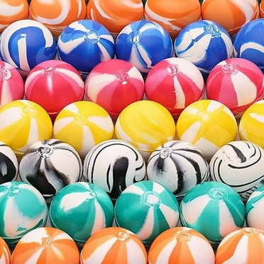 Entervending Bouncy Balls - 100 Pcs Small Bouncing Balls - 1 Inch Bounce Balls - Tri-Color Bouncing Balls for Kids - Vending Machine Toys - Bouncy Ball Vending Machine Refill in Bulk