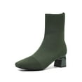 thumbnail image 6 of Wowcloth Knitted Stretch Booties for Women – Elastic Ankle-Length Design with Chunky High Heel & Pointed Toe for Casual Fashion Outfits, 6 of 7