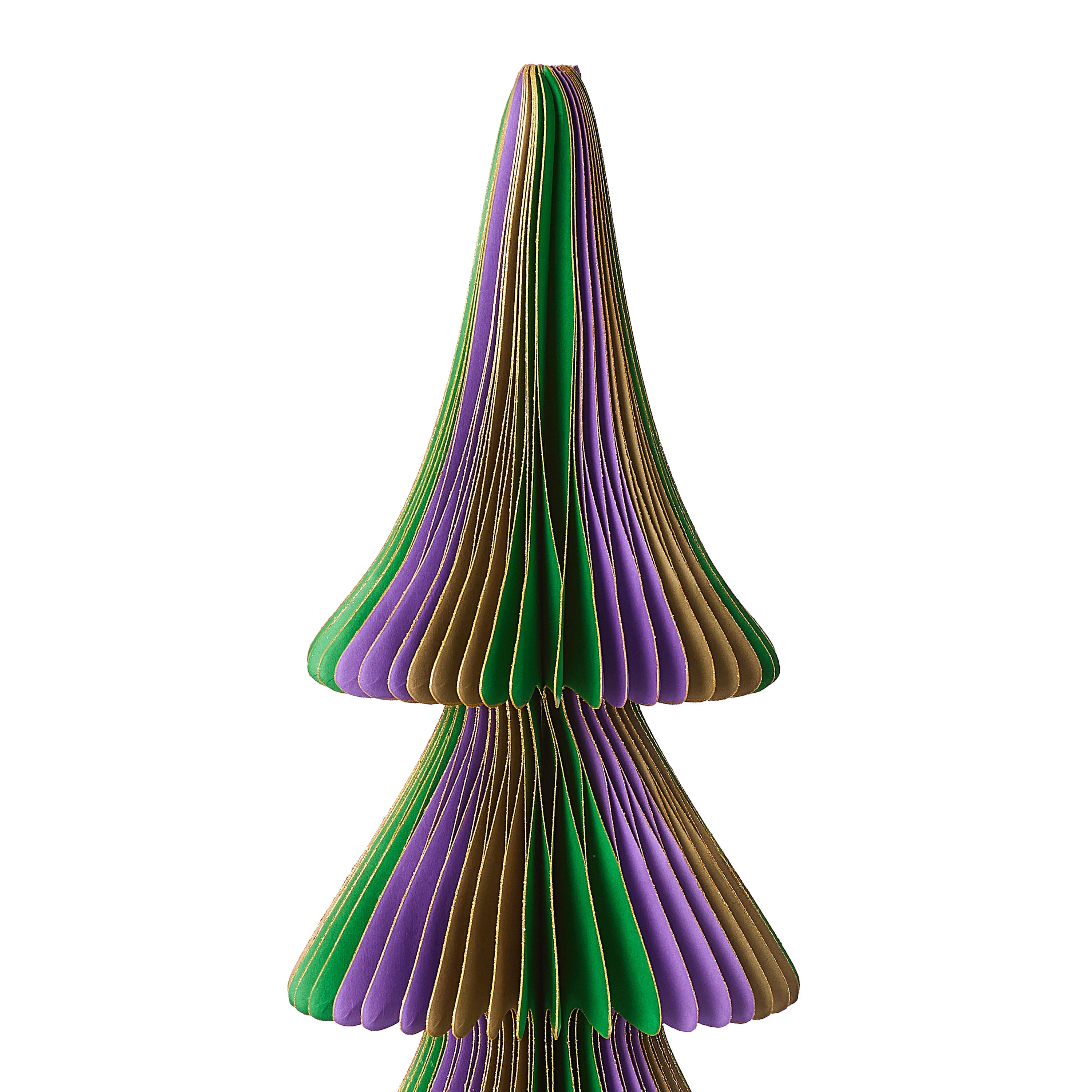 Honeycomb Paper Tree Decoration, Multicolor, 47", Mardi Gras by Way To Celebrate