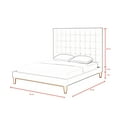 thumbnail image 3 of Inspired Home Scott Velvet Upholstered Platform Bed, 3 of 10