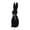 Black, variant on Easter Flocked Bunny Figurine, 13.78 Inch Easter Rabbit Decor, Purple Flocked Easter Bunny Statue for Easter Table Decorations, Indoor Easter Decor for Home Office Party Shelf Mantel Display