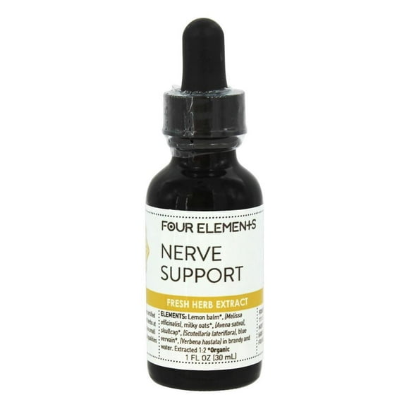 Four Elements Herbals - Fresh Herb Extract Tincture Nerve Support - 1 oz.