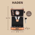 thumbnail image 5 of Haden Barista Brew Espresso Coffee Machine w/Froth Function, Black & Copper, 5 of 11